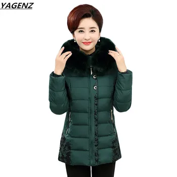 New Warm Winter Jacket Women Hooded Fur Collar Cotton-Padded Coat Plus Size 5XL Down Jacket Coat Middle Aged Clothing YAGENZ 477
New Warm Winter Jacket Women Hooded Fur Collar Cotton-Padded Coat Plus Size 5XL Down Jacket Coat Middle Aged Clothing YAGENZ 477