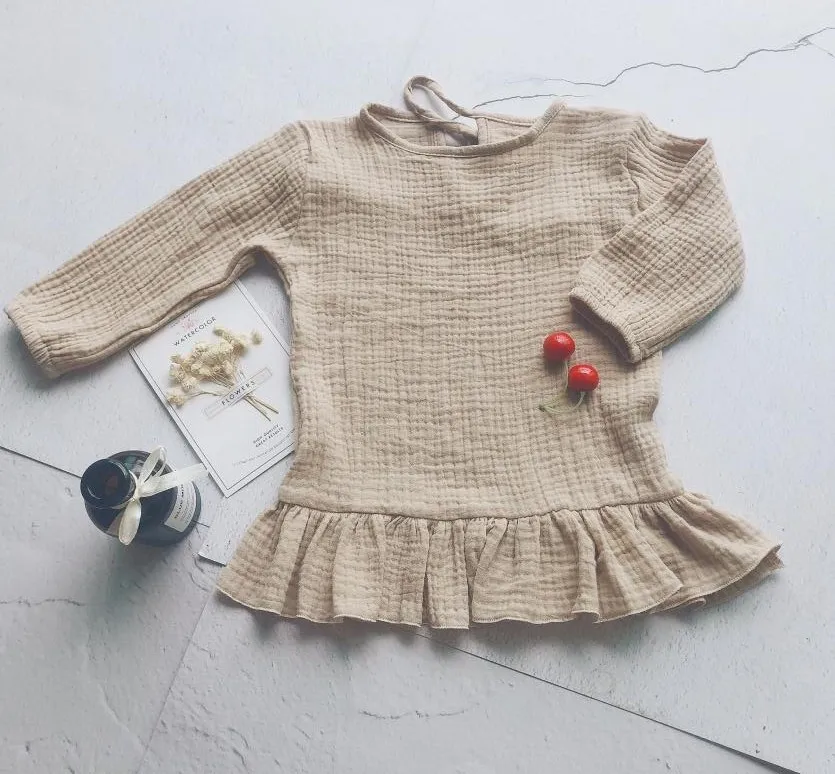 Toddler Lovely Child Khaki Color Ruffles Ins Linen Tees Clothing Cute Kids Girls Spring Autumn Ins New Fashion Blouse Tops
Toddler Lovely Child Khaki Color Ruffles Ins Linen Tees Clothing Cute Kids Girls Spring Autumn Ins New Fashion Blouse Tops
