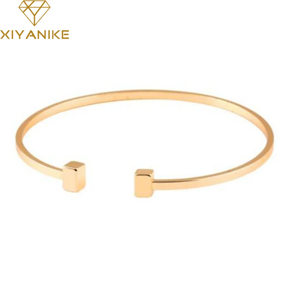 Classic Geometric Round Alloy Gold & Silver Plated Bangle Simplicity Adjustable Bracelet Fashion Jewelry Open Women XY-B11
Classic Geometric Round Alloy Gold & Silver Plated Bangle Simplicity Adjustable Bracelet Fashion Jewelry Open Women XY-B11