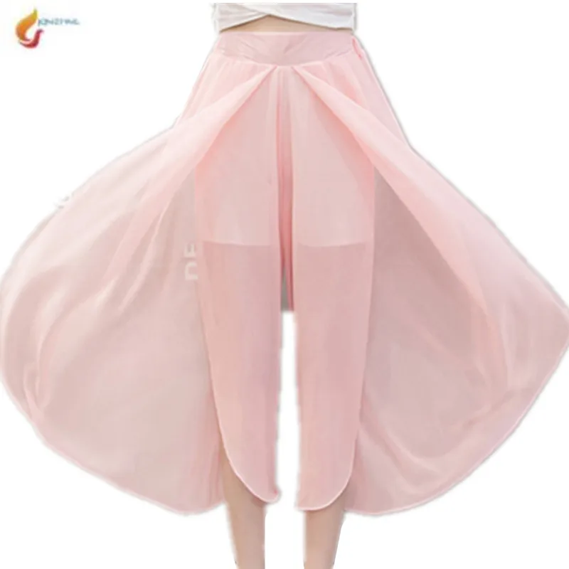 Wide Leg Harem Pants Skirt women Summer Beach Elastic waist Chiffon Wide leg pants Plus size 5XL Casual Ankle-Length Pants G1011
Wide Leg Harem Pants Skirt women Summer Beach Elastic waist Chiffon Wide leg pants Plus size 5XL Casual Ankle-Length Pants G1011