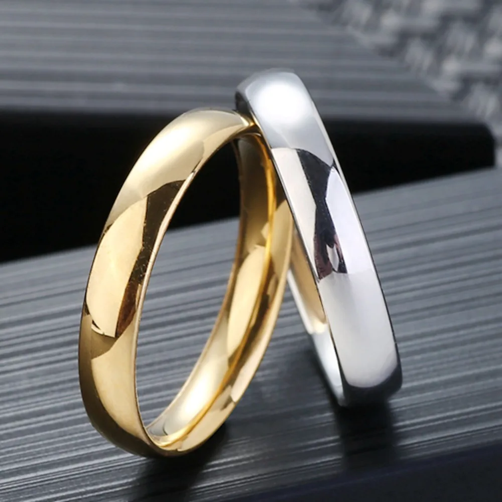 4mm Wide Gold/Silver Color Stainless Steel Wedding Rings For Woman And Men Simple Finger Ring Jewelry Best Gift Wholesale
4mm Wide Gold/Silver Color Stainless Steel Wedding Rings For Woman And Men Simple Finger Ring Jewelry Best Gift Wholesale