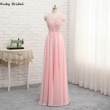 2019 New Vestido De Noite Long A-line Pink Evening Dresses Sexy Chiffon Appliques Top Beaded Party Prom Gown PW916
2019 New Vestido De Noite Long A-line Pink Evening Dresses Sexy Chiffon Appliques Top Beaded Party Prom Gown PW916