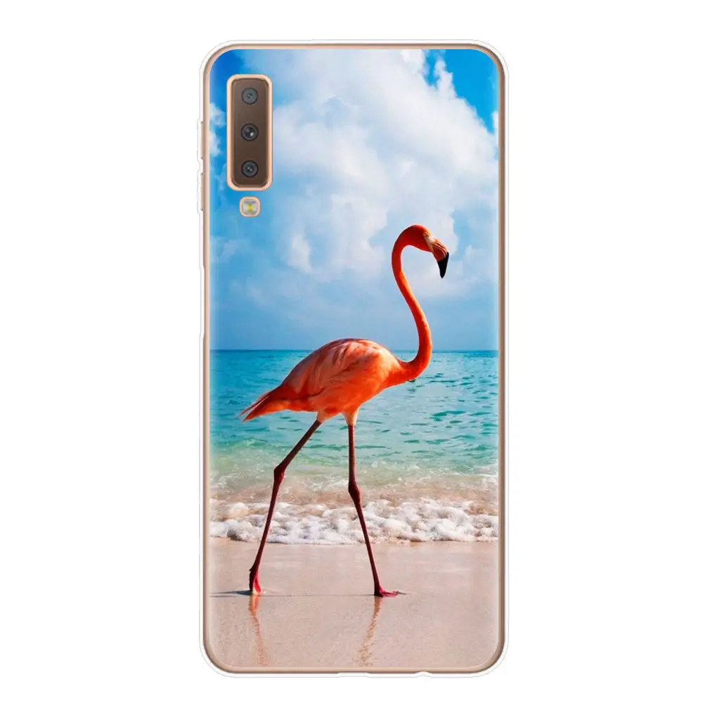FUNNYRUI Summer Beach Pattern Soft Silicone Phone Case For Coque Samsung Galaxy A7 2018 A750 A750F 6.0 inch Soft Silicone Cover