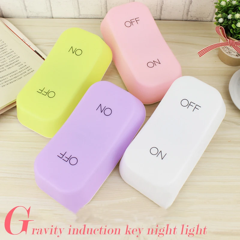 Creative Gravity Induction LED Night Light ON/OFF Switch Lamp for Child Feeding Light Bedroom Study Living Room Decoration
Creative Gravity Induction LED Night Light ON/OFF Switch Lamp for Child Feeding Light Bedroom Study Living Room Decoration