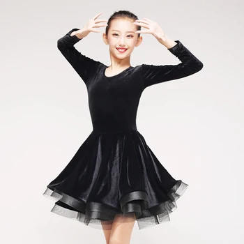 Black Latin Dance Dress High Quality Girls Tango Salsa Rumba Stage Performing Clothes Korean Velvet Ballroom Dancing Wear DC1107
Black Latin Dance Dress High Quality Girls Tango Salsa Rumba Stage Performing Clothes Korean Velvet Ballroom Dancing Wear DC1107