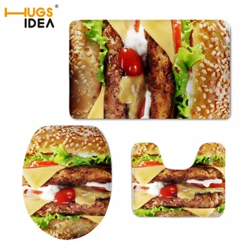 HUGSIDEA Custom 3D Food Hamburger Fries Printed Floor Carpet 3PCS Set Bathroom Non-slip Area Rugs Soft Pads for WC Toilet Mats
HUGSIDEA Custom 3D Food Hamburger Fries Printed Floor Carpet 3PCS Set Bathroom Non-slip Area Rugs Soft Pads for WC Toilet Mats