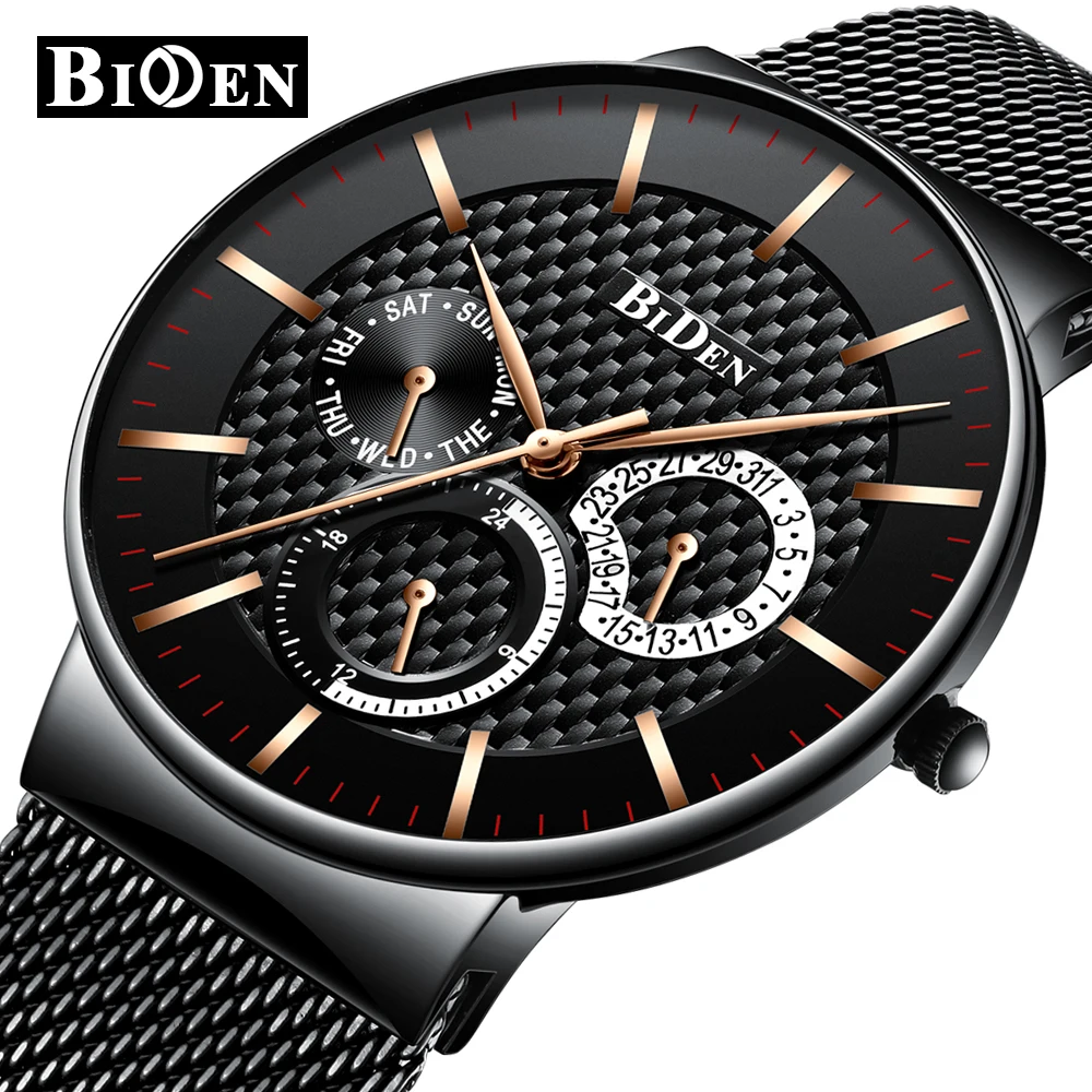 BIDEN Mens Watches Luxury Fashion Business Quartz Date Watch Men Sport Full Steel Waterproof Black Male Clock Relogio Masculino
BIDEN Mens Watches Luxury Fashion Business Quartz Date Watch Men Sport Full Steel Waterproof Black Male Clock Relogio Masculino