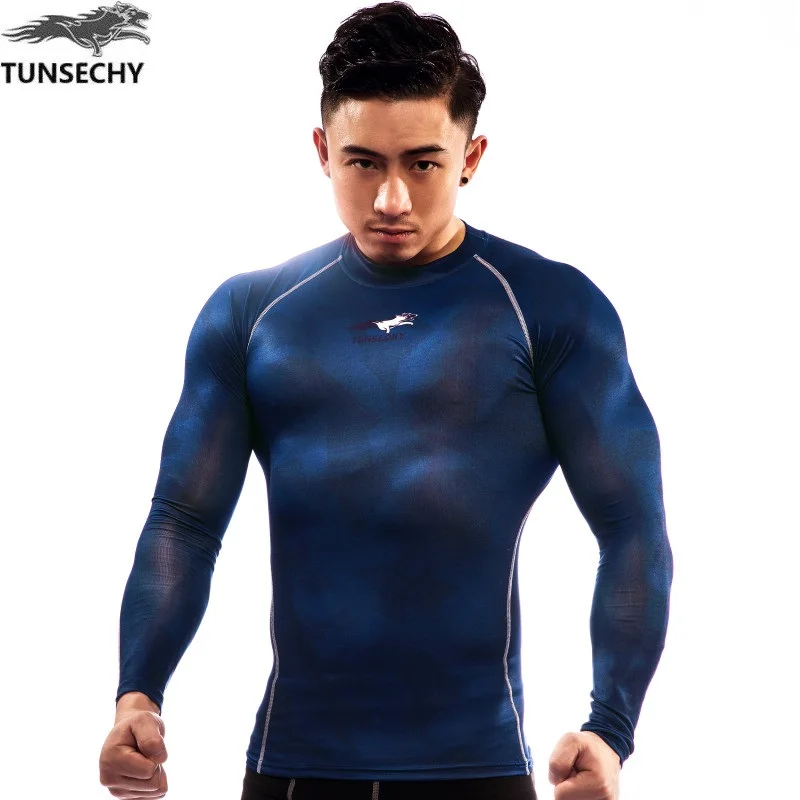 Men Compression Shirts TUNSECHY brand Keep Fit Fitness Long Sleeves Base Layer Skin Tight Weight Lifting Elastic Mens T Shirts
Men Compression Shirts TUNSECHY brand Keep Fit Fitness Long Sleeves Base Layer Skin Tight Weight Lifting Elastic Mens T Shirts