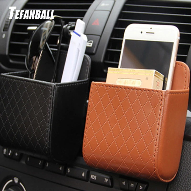Auto Vent Outlet Trash Box PU Leather Car Mobile Phone Holder Storage Bag Organizer Automobile Hanging Box With hook
Auto Vent Outlet Trash Box PU Leather Car Mobile Phone Holder Storage Bag Organizer Automobile Hanging Box With hook