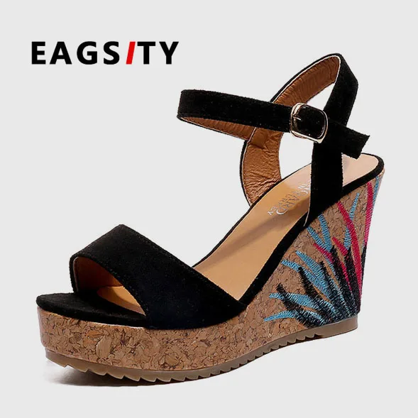 EAGSITY Bohemia beach wedges sandals for women high heel sandals platform ankle strap peep toe ladies sandals pumps causal shoes
EAGSITY Bohemia beach wedges sandals for women high heel sandals platform ankle strap peep toe ladies sandals pumps causal shoes