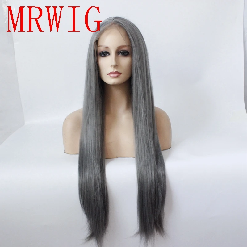 MRWIG natural looking straight dark grey glueless front lace wig long hair 26in synthetic cosplay middle part for fashion lady
MRWIG natural looking straight dark grey glueless front lace wig long hair 26in synthetic cosplay middle part for fashion lady