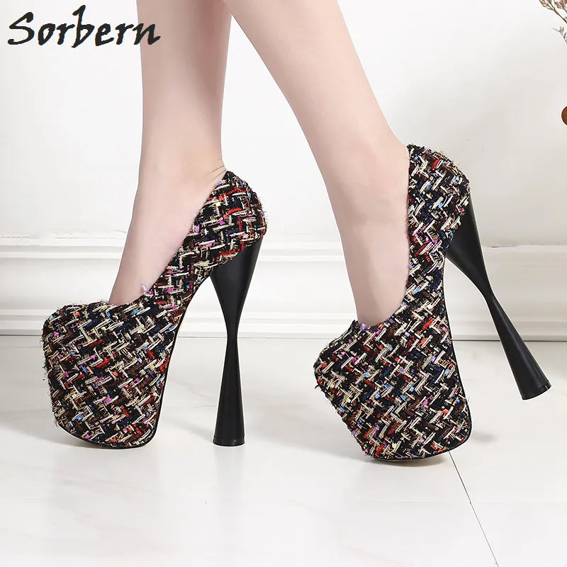 Sorbern Lattice Platform Heels Pumps Women Shoes Sexy Fetish High Heel 19Cm Night Party Shoes Runway Shoes Thick Heels Size 11
Sorbern Lattice Platform Heels Pumps Women Shoes Sexy Fetish High Heel 19Cm Night Party Shoes Runway Shoes Thick Heels Size 11