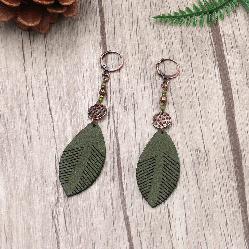 Amader New Bohemia Women's Green Leaves Earrings Handmade Ethnic Plant Round Alloy Summer Ladies Red Earrings Orecchini Etnici
Amader New Bohemia Women's Green Leaves Earrings Handmade Ethnic Plant Round Alloy Summer Ladies Red Earrings Orecchini Etnici