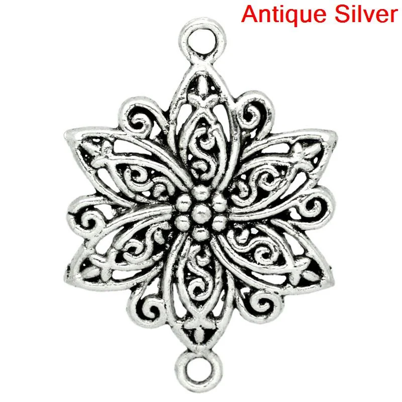 DoreenBeads 20PCs antique silver color Flower Connectors Findings 4cmx2.8cm(1 5/8"x1 1/8") (B20238)
DoreenBeads 20PCs antique silver color Flower Connectors Findings 4cmx2.8cm(1 5/8"x1 1/8") (B20238)