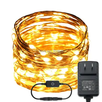 10M 100LED Copper Wire Fairy Lights Christmas Decorative Touch Dimmer String Lights Holiday Lights + UL CE Adapter
10M 100LED Copper Wire Fairy Lights Christmas Decorative Touch Dimmer String Lights Holiday Lights + UL CE Adapter