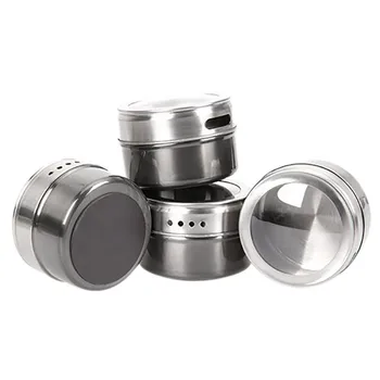 10pcs/set Stainless Steel Magnetic Spice Storage Tins Clear Top Lid with Sift or Pour Magnetic on Refrigerator & Grill Kitchen
10pcs/set Stainless Steel Magnetic Spice Storage Tins Clear Top Lid with Sift or Pour Magnetic on Refrigerator & Grill Kitchen