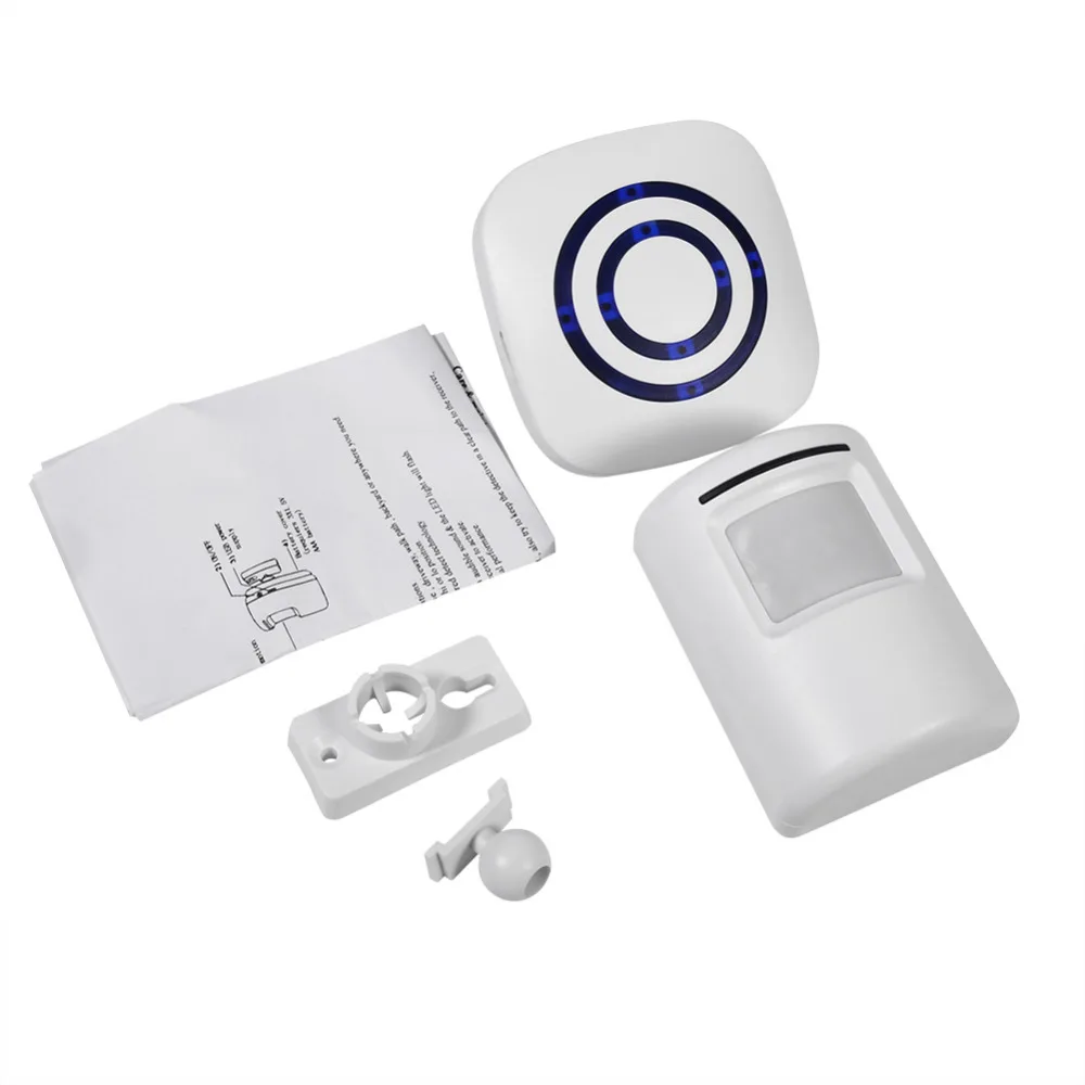 

1 Set Smart Door Bell Motion Sensor Wireless Doorbell Alert Secure System Alarm Doorbells For Driveway Patrol Garage EU Plug HOT
