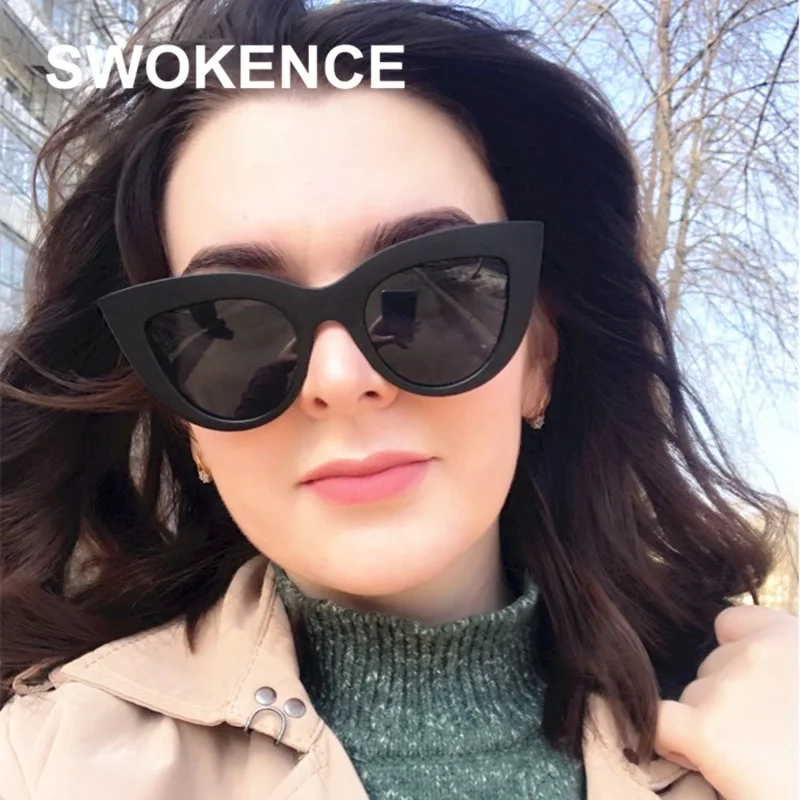 SWOKENCE Fashion Cat Eye Sunglasses Women Men 2018 New Brand Designer Tinted Color Vintage Female Elegant Sun Glasses SA61
SWOKENCE Fashion Cat Eye Sunglasses Women Men 2018 New Brand Designer Tinted Color Vintage Female Elegant Sun Glasses SA61