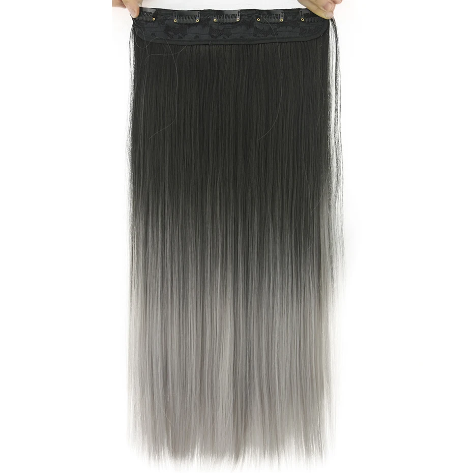 Soowee Black To Gray Ombre Curly Synthetic Hair Clip In Hair Extensions Hairpiece Clip-in One Piece Hair Accessories for Women
Soowee Black To Gray Ombre Curly Synthetic Hair Clip In Hair Extensions Hairpiece Clip-in One Piece Hair Accessories for Women