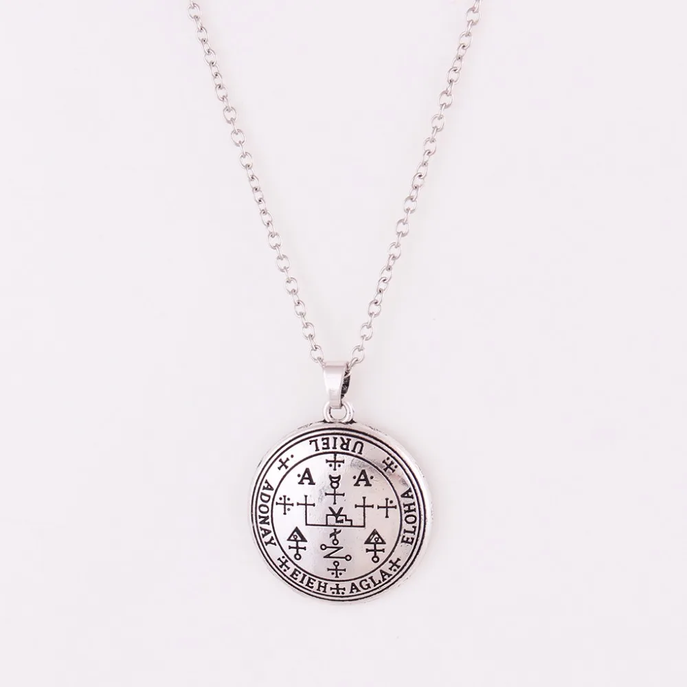 Religions Style Link Chain Viking Style Solomon Necklace Ancient Rune Sigils Archangel URIEL Amulet Talisman Dropshipping
Religions Style Link Chain Viking Style Solomon Necklace Ancient Rune Sigils Archangel URIEL Amulet Talisman Dropshipping