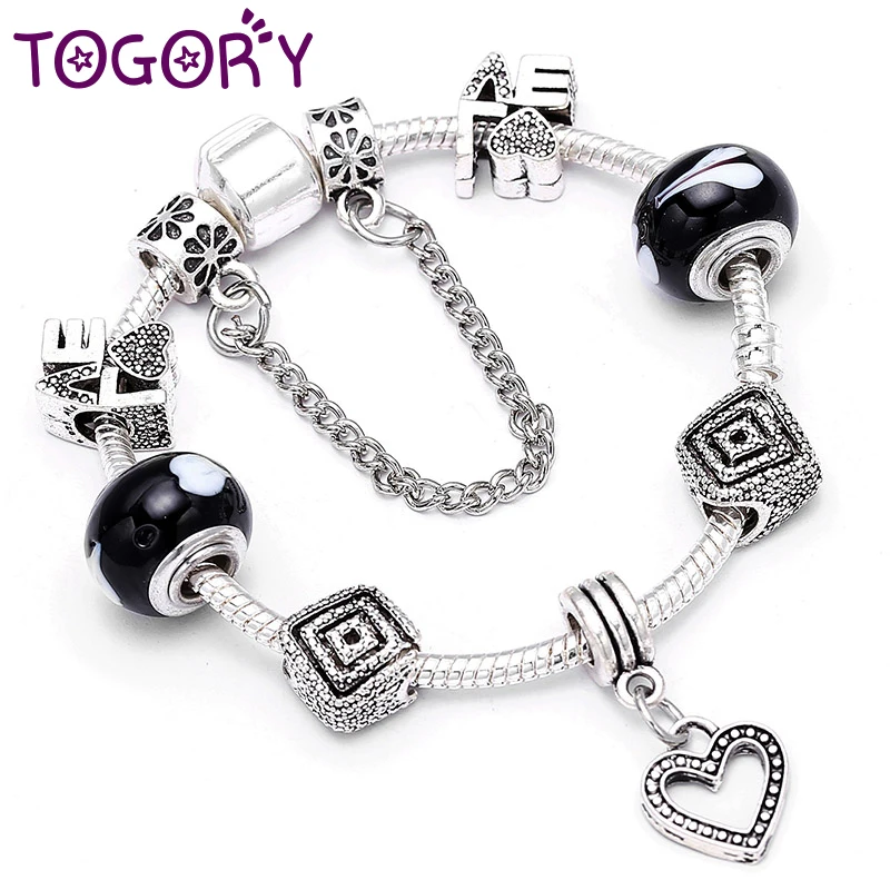 TOGORY Dropshipping Authentic Brand Charm Bracelet DIY Romantic Heart Crystal Beads Fine Bracelet Women Jewelry Lover Gift
TOGORY Dropshipping Authentic Brand Charm Bracelet DIY Romantic Heart Crystal Beads Fine Bracelet Women Jewelry Lover Gift