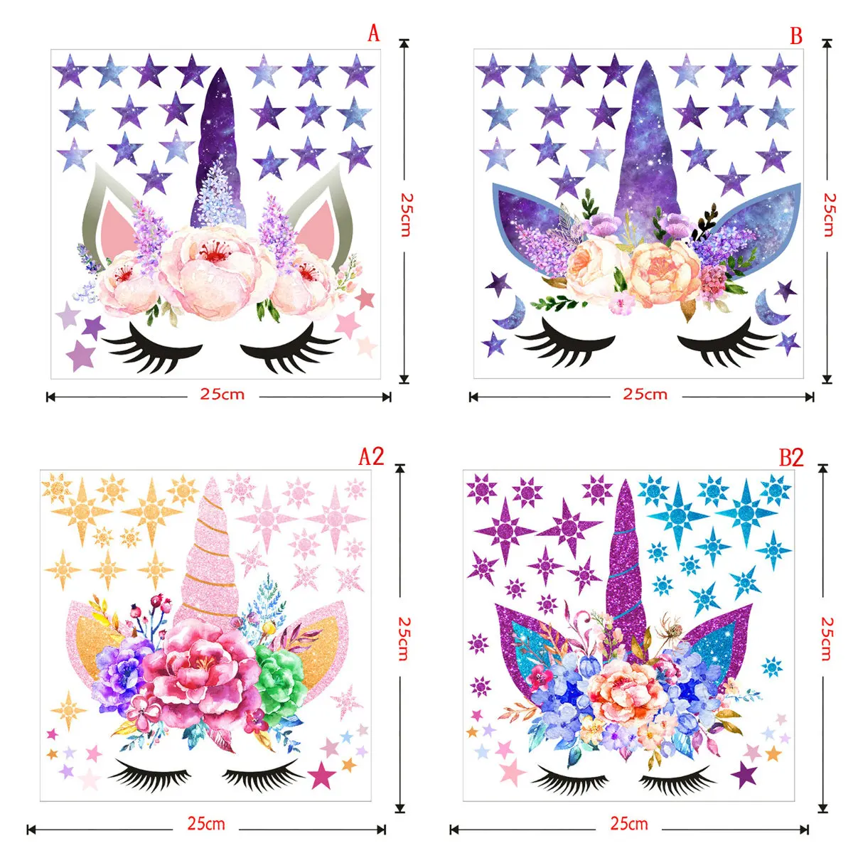 1pc 25*25cm Lovely EyelashFlower Unicorns Wall Stickers DIY Snowflakes Home Decals Girls Favors
1pc 25*25cm Lovely EyelashFlower Unicorns Wall Stickers DIY Snowflakes Home Decals Girls Favors