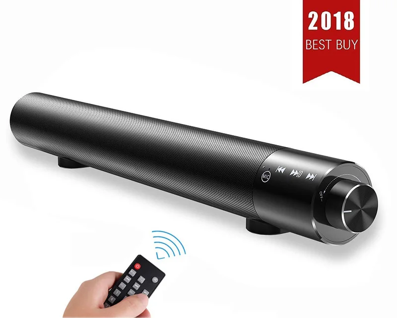 Sound Bar, 2-Channel Soundbar, Home Theater Speakers for Computer with Wireless Bluetooth 4.2 and Built-in Microphone 
Sound Bar, 2-Channel Soundbar, Home Theater Speakers for Computer with Wireless Bluetooth 4.2 and Built-in Microphone