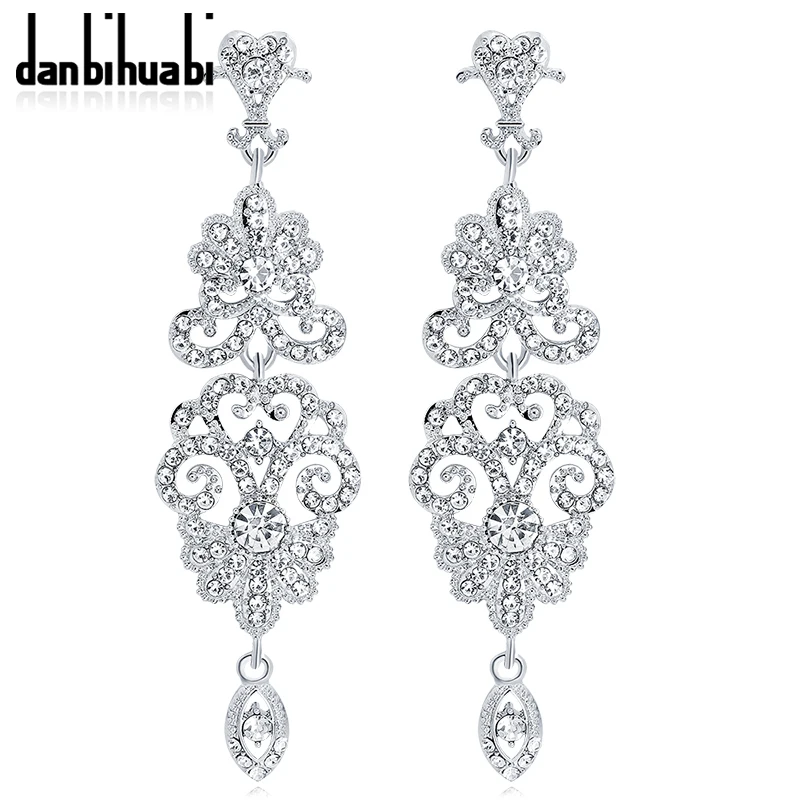 2018 Romantic Silver Color Long Drop Earrings For Women Rhinestone Flowers Earrings Bridal Wedding Party Costume Jewelry Earring
2018 Romantic Silver Color Long Drop Earrings For Women Rhinestone Flowers Earrings Bridal Wedding Party Costume Jewelry Earring