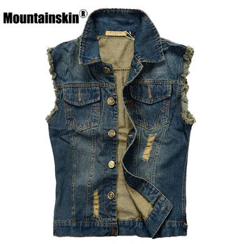Mountainskin Ripped Jean Jacket Mens Denim Vest 5XL 6XL Jeans Waistcoat Men Cowboy Brand Sleeveless Jacket Male Tank Top JA335
Mountainskin Ripped Jean Jacket Mens Denim Vest 5XL 6XL Jeans Waistcoat Men Cowboy Brand Sleeveless Jacket Male Tank Top JA335