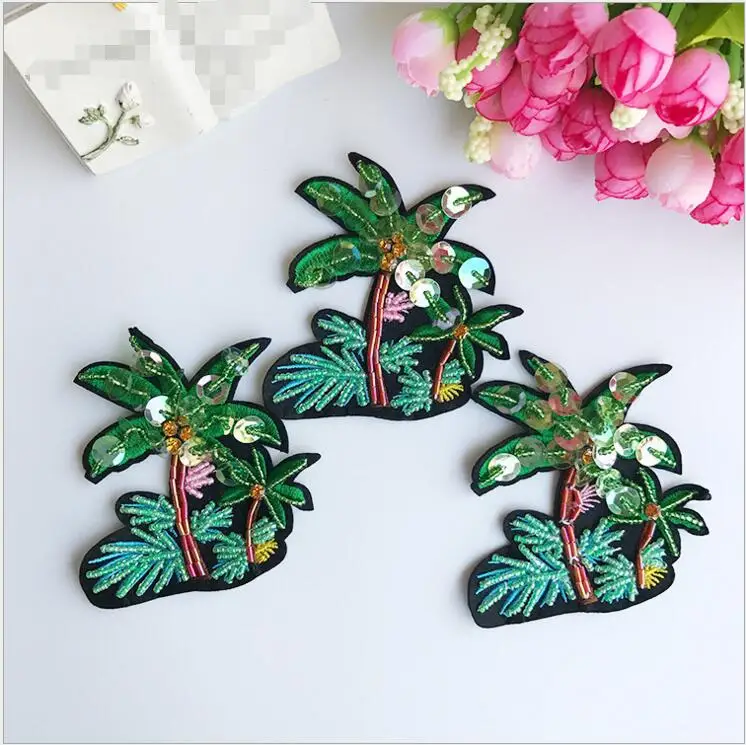 1Pcs Beaded Coconut Palm Tree Sequined Patch for Clothing Sewing on Patch Beading Applique for Jackets DIY Decoration Patches
1Pcs Beaded Coconut Palm Tree Sequined Patch for Clothing Sewing on Patch Beading Applique for Jackets DIY Decoration Patches
