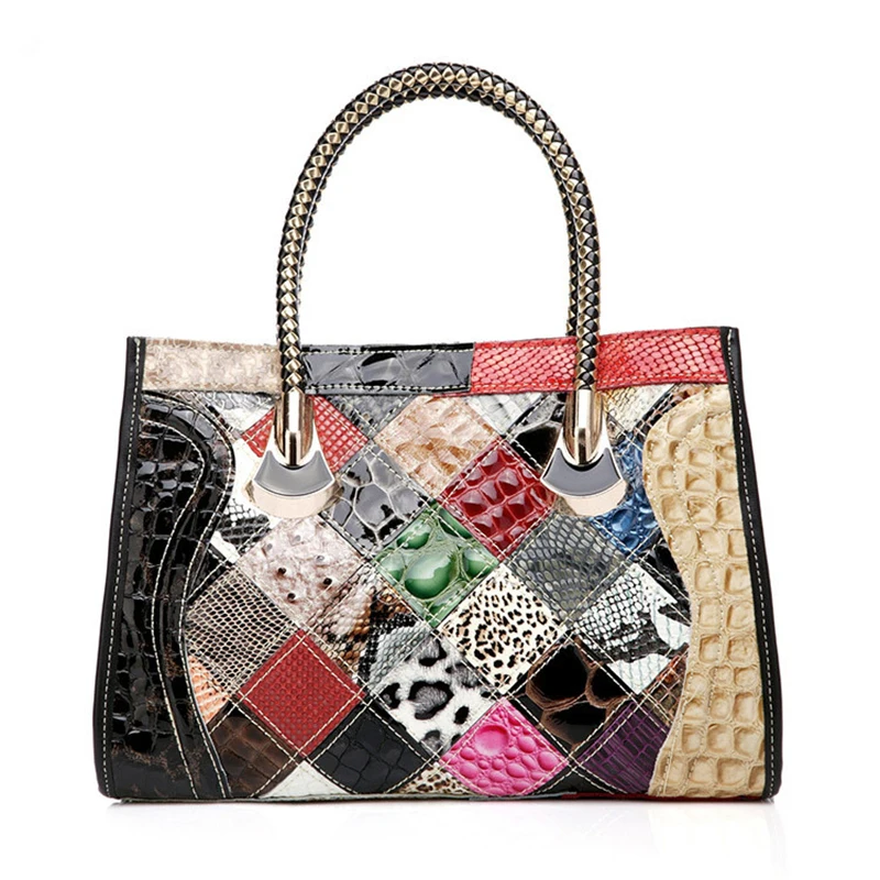Panelled Colorful Ladies Genuine Leather Bags Luxury Handbags Women Bags Designer Women Shoulder Bag with High Quality Handle
Panelled Colorful Ladies Genuine Leather Bags Luxury Handbags Women Bags Designer Women Shoulder Bag with High Quality Handle