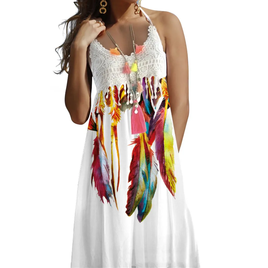 Vintage Boho Sundress Sleeveless dresses summer 2019 Beach Lace summer dresses Printed Dress vestido elbise robe sukienka49#G8
Vintage Boho Sundress Sleeveless dresses summer 2019 Beach Lace summer dresses Printed Dress vestido elbise robe sukienka49#G8