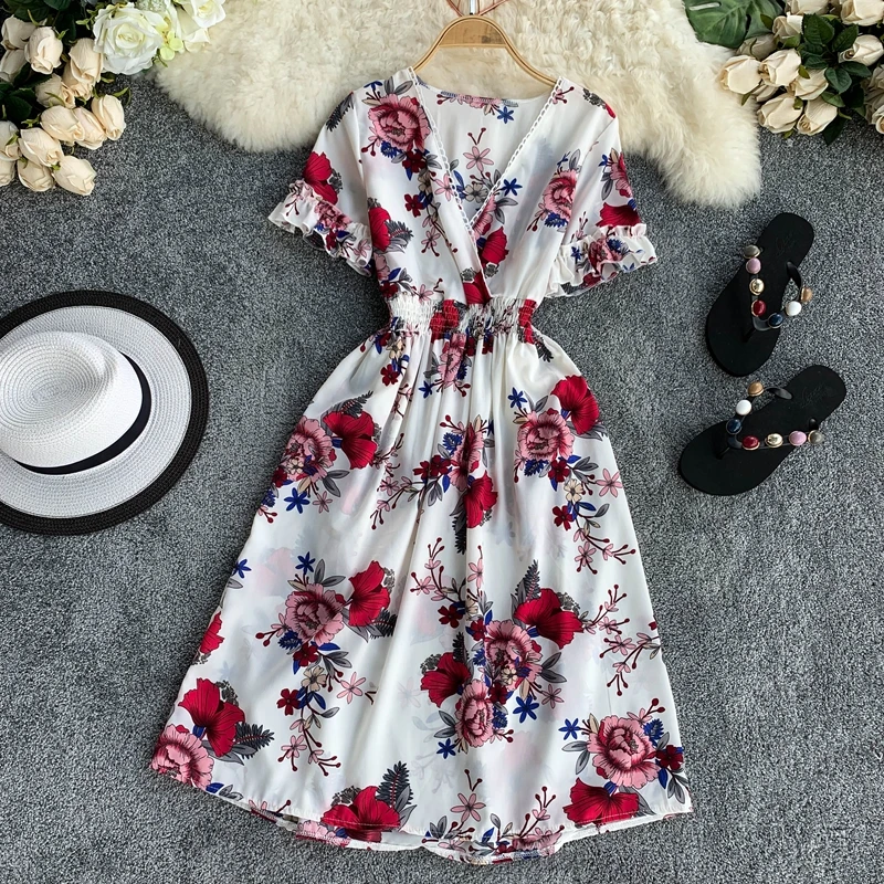 Boho Vintage Ladies V Neck Floral Print Summer Chiffon Midi Long Dress Party Sexy Women Casual Beach Holiday Bohemian Vestidos
Boho Vintage Ladies V Neck Floral Print Summer Chiffon Midi Long Dress Party Sexy Women Casual Beach Holiday Bohemian Vestidos