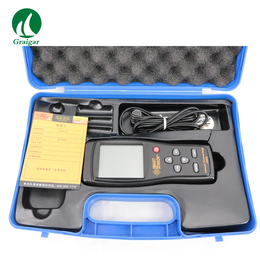 Smart Sensor AS850 Steel Aluminium Plate Thickness Meter Ultrasonic Thickness Gauge
Smart Sensor AS850 Steel Aluminium Plate Thickness Meter Ultrasonic Thickness Gauge