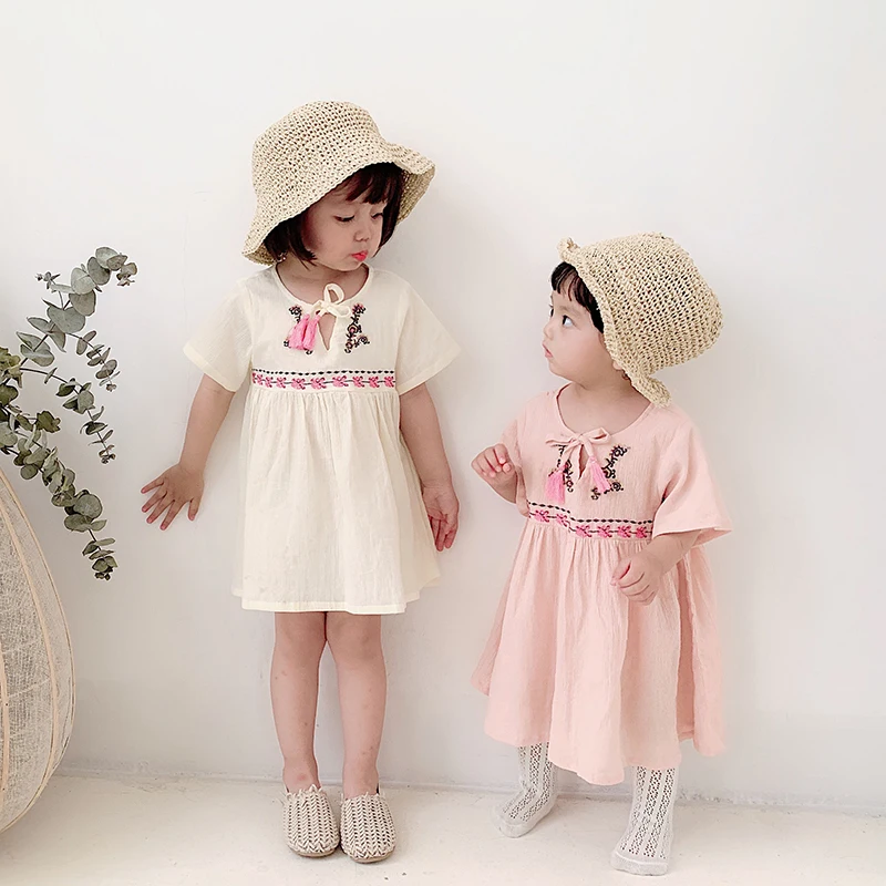 Girls Short Sleeve Cotton Princess Dresses Summer 2019 Little Children National Style Cotton Causal Fashion Dress Toddler Cloth
Girls Short Sleeve Cotton Princess Dresses Summer 2019 Little Children National Style Cotton Causal Fashion Dress Toddler Cloth