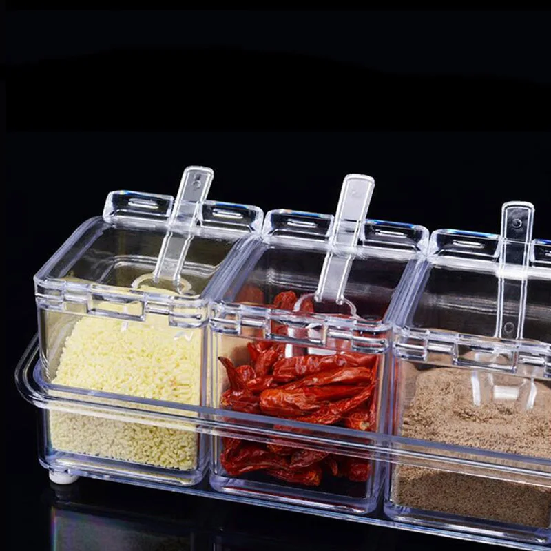 4Pcs Acrylic Table Spice Set Seasoning Box Spice Jar Bottle Condiment Storage Jar Kitchen Supplies Best Price
4Pcs Acrylic Table Spice Set Seasoning Box Spice Jar Bottle Condiment Storage Jar Kitchen Supplies Best Price