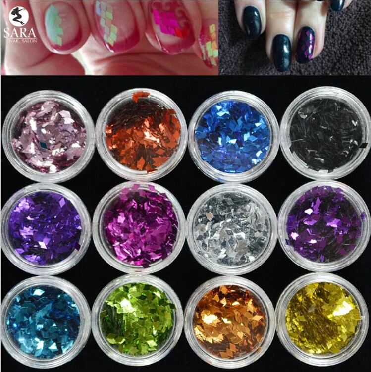 Nail Salon 1Case New Design 12 Colors Nail Art Decorations Rhombus Paillette Nails Glitter 3D Powder Finger Design SANC326
Nail Salon 1Case New Design 12 Colors Nail Art Decorations Rhombus Paillette Nails Glitter 3D Powder Finger Design SANC326