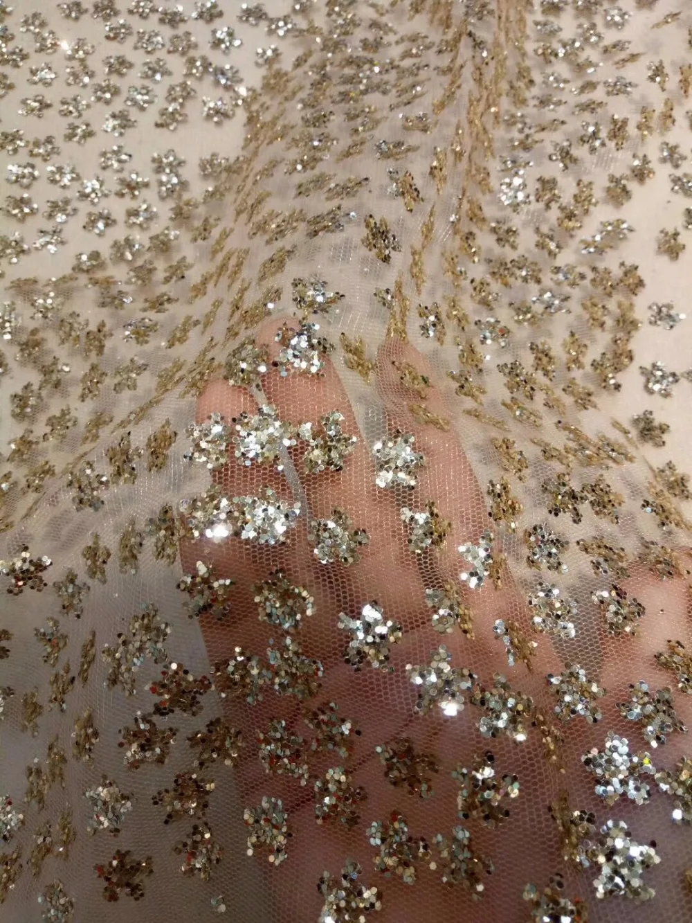 5yards SYJ-61210 glued glitter print african mesh tulle lace for wedding/evening dress/party
5yards SYJ-61210 glued glitter print african mesh tulle lace for wedding/evening dress/party