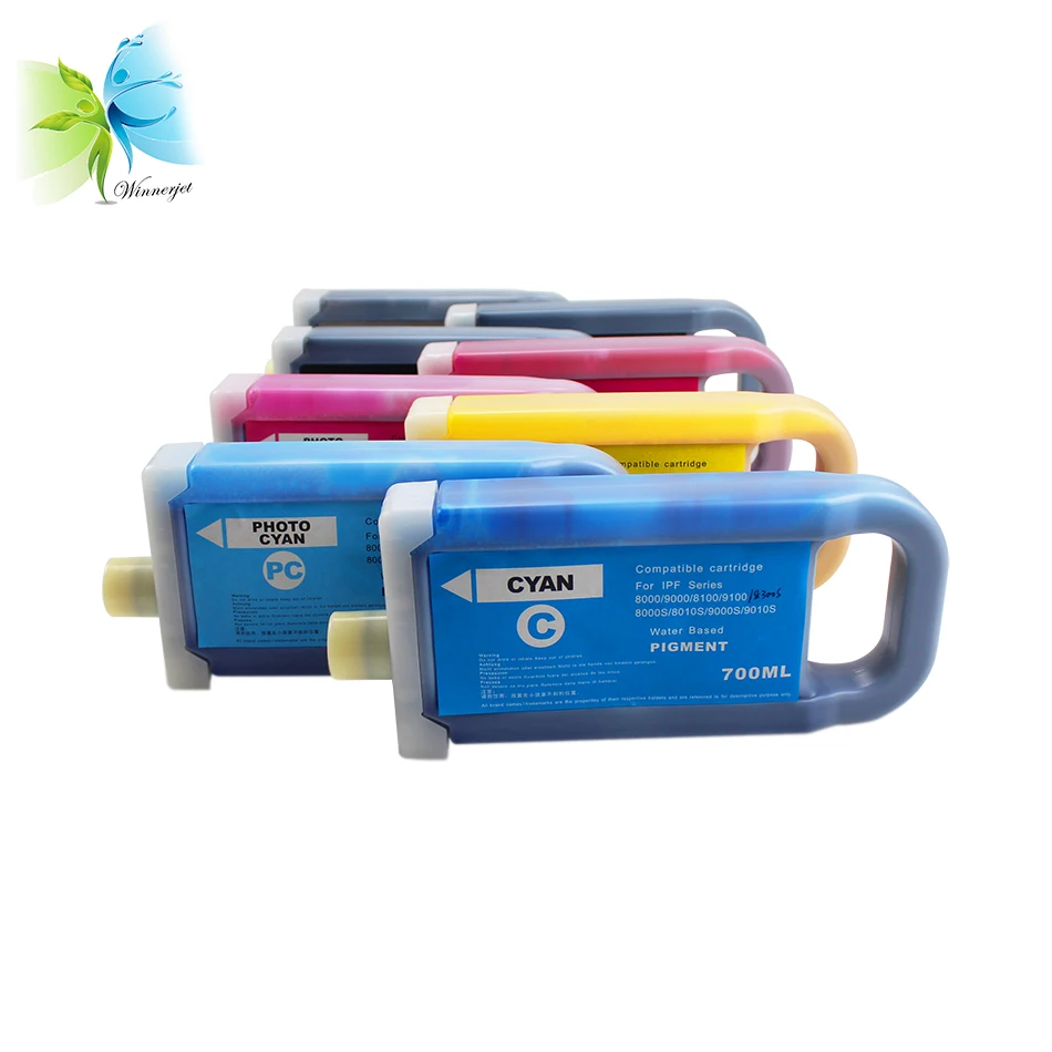 WINNERJET 700ml 12 Colors PFI-306 PFI306 Compatible Ink Cartridge full of Pigment Ink for Canon PRO IPF8400 9400 Printer
WINNERJET 700ml 12 Colors PFI-306 PFI306 Compatible Ink Cartridge full of Pigment Ink for Canon PRO IPF8400 9400 Printer