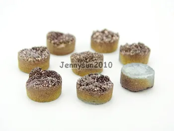 12mm Metallic Copper (No Hole) Druzy Quartz Ag-ate Flat Back Connector Round Cabochon Beads Jewelry 10 Pcs /Pack 
12mm Metallic Copper (No Hole) Druzy Quartz Ag-ate Flat Back Connector Round Cabochon Beads Jewelry 10 Pcs /Pack
