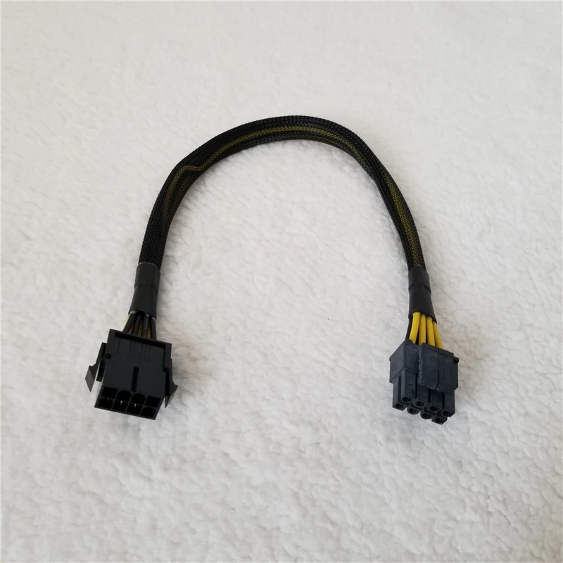 100pcs/lot 8Pin Male to Female Adapter Power Extension Cable for ATX CPU Charger Supply with Net Cover 18AWG 30cm |