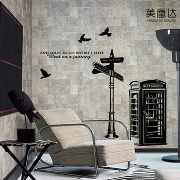 European telephone booth / clothing shop restaurant cafe retro backdrop wall stickers window stickers glass stickers
European telephone booth / clothing shop restaurant cafe retro backdrop wall stickers window stickers glass stickers
