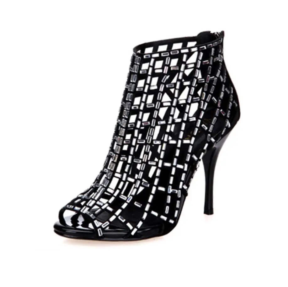 Spring and summer new water drill zipper waterproof table 8CM10CM fine and fashion hollow fish mouth sandals
Spring and summer new water drill zipper waterproof table 8CM10CM fine and fashion hollow fish mouth sandals