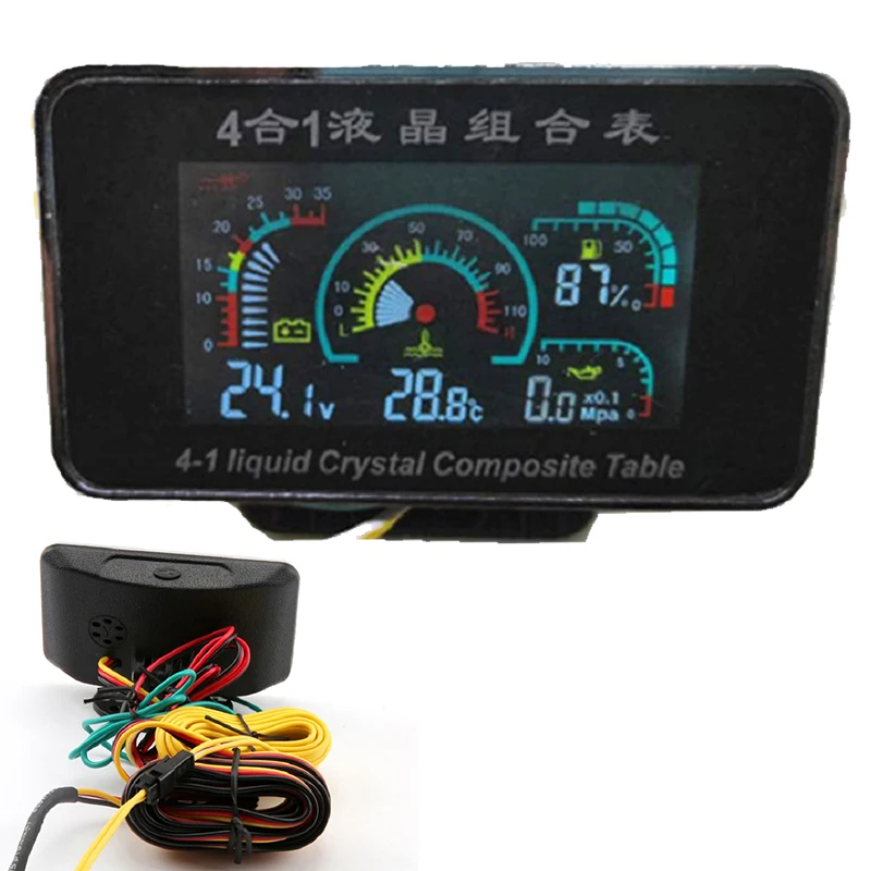 LCD Digital Functions Auto Replacement Parts Oil Pressure Gauge + Voltmeter Voltage Gauge + Water Temperature Gauge +Fuel Gauge
LCD Digital Functions Auto Replacement Parts Oil Pressure Gauge + Voltmeter Voltage Gauge + Water Temperature Gauge +Fuel Gauge
