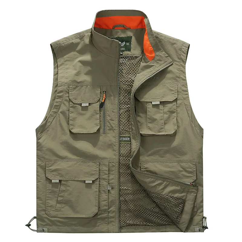 Summer Vest Men Breathable Waistcoat Sleeveless Jacket Men Vest Autumn Multipockets Military Jacket Casual chalecos para hombre
Summer Vest Men Breathable Waistcoat Sleeveless Jacket Men Vest Autumn Multipockets Military Jacket Casual chalecos para hombre