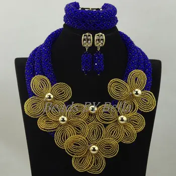 Royal Blue Handmade African Jewelry Sets Statement Necklace Gold Flower Petals Brooch Wedding Jewelry Set Free Shipping ABK970
Royal Blue Handmade African Jewelry Sets Statement Necklace Gold Flower Petals Brooch Wedding Jewelry Set Free Shipping ABK970