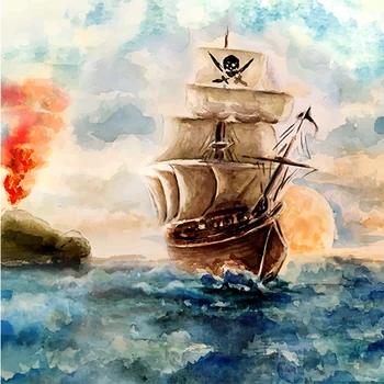 Pirate Ship Theme Scene Sea Watercolor backdrops Vinyl cloth High quality Computer printed wall Backgrounds
Pirate Ship Theme Scene Sea Watercolor backdrops Vinyl cloth High quality Computer printed wall Backgrounds