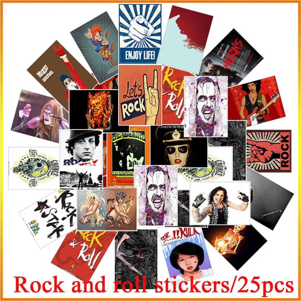 25pcs Rock and roll Stickers For Moto car & suitcase luggage cool laptop decal stickers Skateboard sticker
25pcs Rock and roll Stickers For Moto car & suitcase luggage cool laptop decal stickers Skateboard sticker