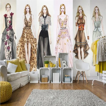 beibehang Large custom-made mural wallpaper for any size fashion girl clothing store Barber shop background papel de parede
beibehang Large custom-made mural wallpaper for any size fashion girl clothing store Barber shop background papel de parede