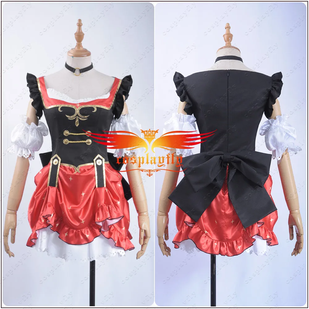 x_01Game LoveLive!Sunshine!! Aqours Bremen Band Matsuura kanan Cosplay Costume Women Sleeveless Dress Socks Necklace Hat Armlet (1)